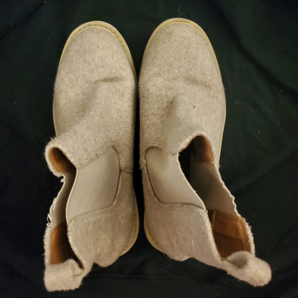 Tan Wool Ankle Boots